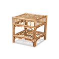 thumbnail image 1 of Baxton Studio Rose Modern Bohemian Natural Brown Rattan End Table, 1 of 5