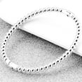 thumbnail image 2 of Stainless Steel Classic Plain Beaded Style Simple Bangle Bracelet, 2 of 6