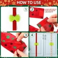 thumbnail image 3 of Eespoir Christmas Cabinet Ribbon Bows, Christmas Polka Dot Stripe Cabinet Door Decor, 78" Christmas Cabinet Knob Covers, for Decorating Cabinets, Drawers(C), 3 of 5
