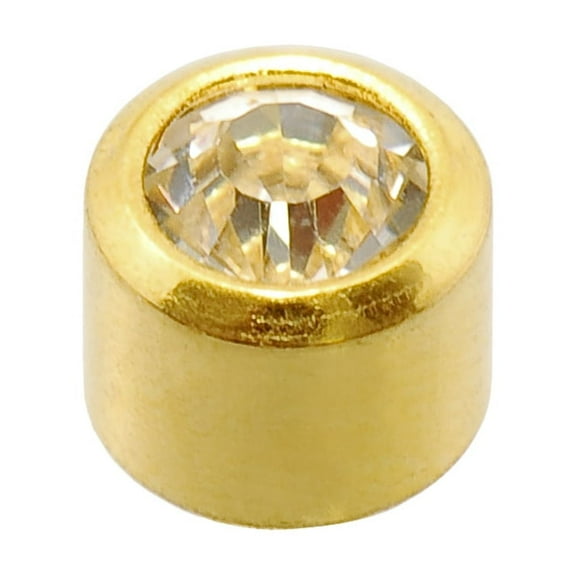 Surgical Steel Mini Gold 3mm April Birthstone Ear Piercing Earring Studs