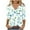Blue C, variant on Stamzod Womens Tops Dressy Casual Loose Plus Size Floral Top Summer V Neck 3/4 Sleeve Tunic Tops for Women Loose Fit Dressy Blue C XL