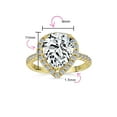thumbnail image 4 of Bling Jewelry Womens 13CT Pear Shaped Halo Solitaire Engagement Ring CZ Pave Band, 4 of 7