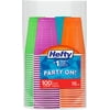 Hefty Disposable Plastic Cups in Assorted Colors - 16 Oz, 100 Count