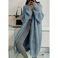 thumbnail image 3 of Women's Plus Size Long Knit Cardigan - Winter Warm Soft Lounge Coat & Chunky Sweater for Cozy Home, Travel and Casual Outerwear, 3 of 8