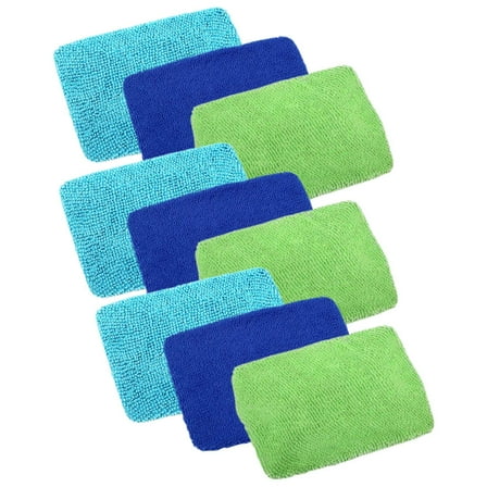 Mobestech 9Pcs Vehicle Windshield Cleaner Cloths Assorted Colors for Window Cleaning