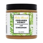 Palm Beach Creamed Honey with Cinnamon, Whipped Natural Wildflower Honey, Kosher Certified, 12 Ounces