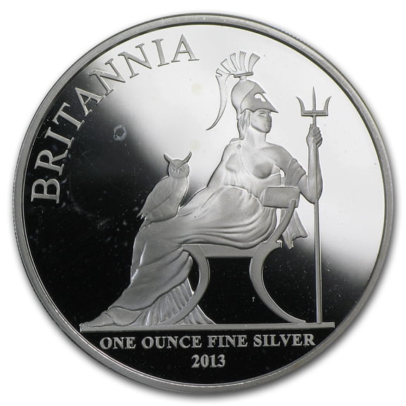 2013 1 oz Silver Proof Britannia (Abrasions)