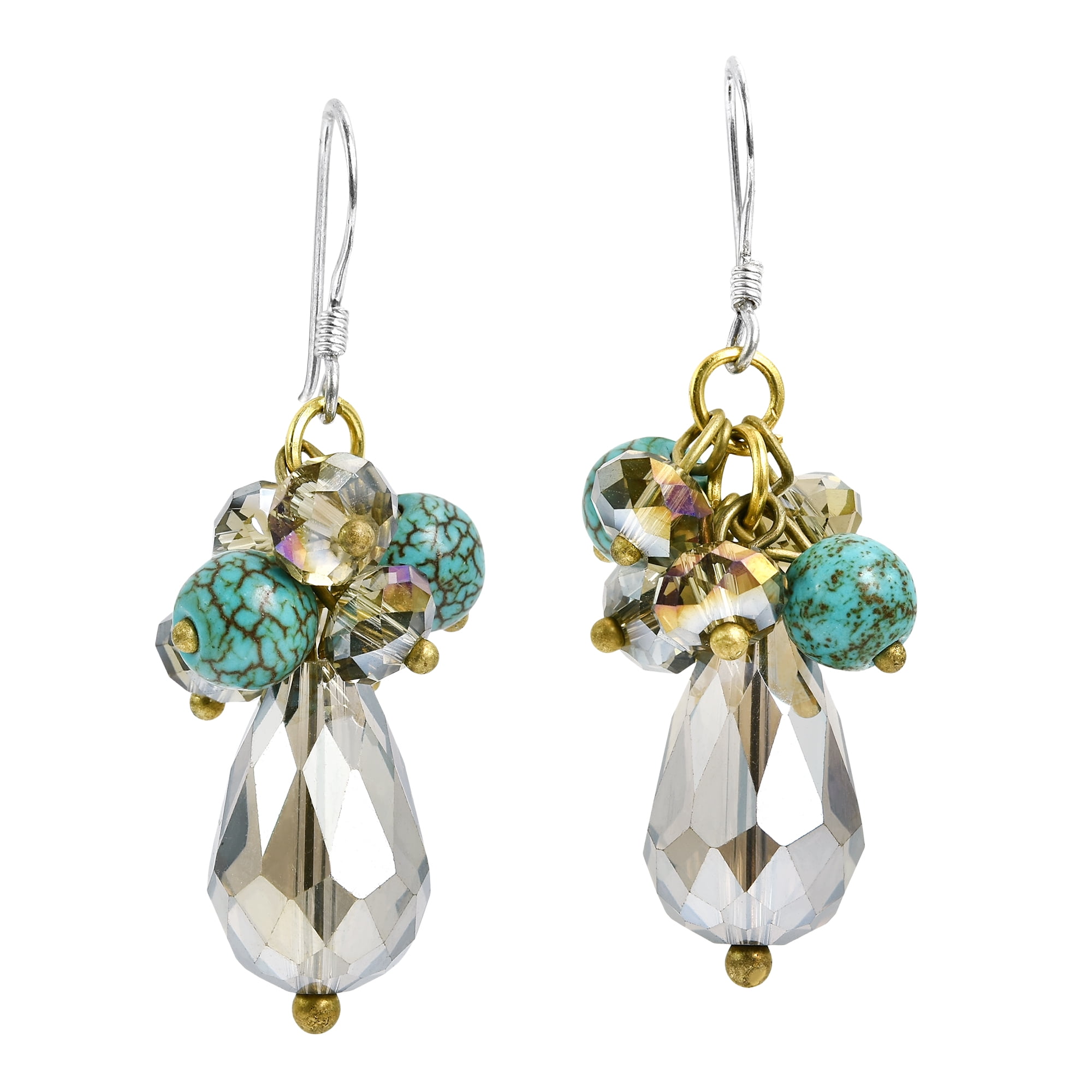 Duomo Crystal Earrings - Turquoise main image 1