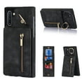 thumbnail image 1 of Feishell for Samsung Note 10, Case Wallet with Card Holder Functional Two Way Kickstand Durable Zipper Pocket RFID Blocking Leather Protective Leather for Samsung Galaxy Note 10, Black, 1 of 12