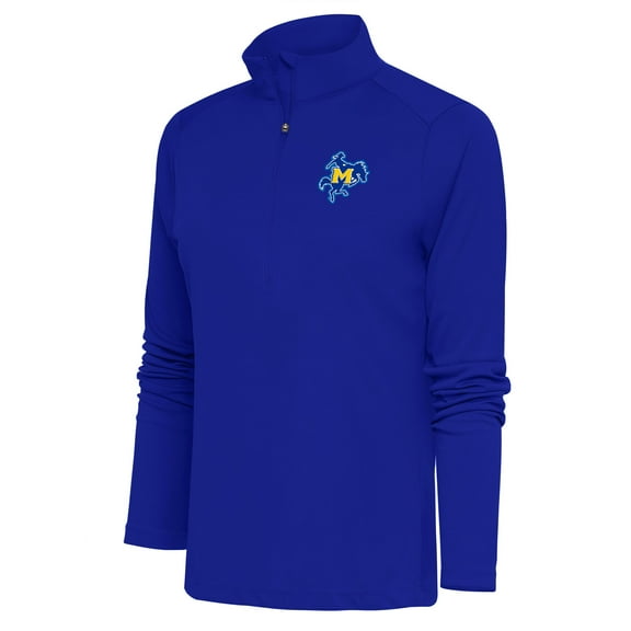 Women's Antigua Royal McNeese State Cowboys Tribute Half-Zip Pullover Top