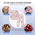 thumbnail image 7 of KLL Flower Leaves Sleepwear Mens Flannel Pajamas,Long Cotton Pj Set, 7 of 7