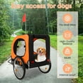 thumbnail image 4 of 88LBS Pet Dog/Cat Bike Trailer for Small and Medium Pets,Easy FoldingFrame,Wheel, Univer-Sal Bicycle WashableLining, 4 of 9
