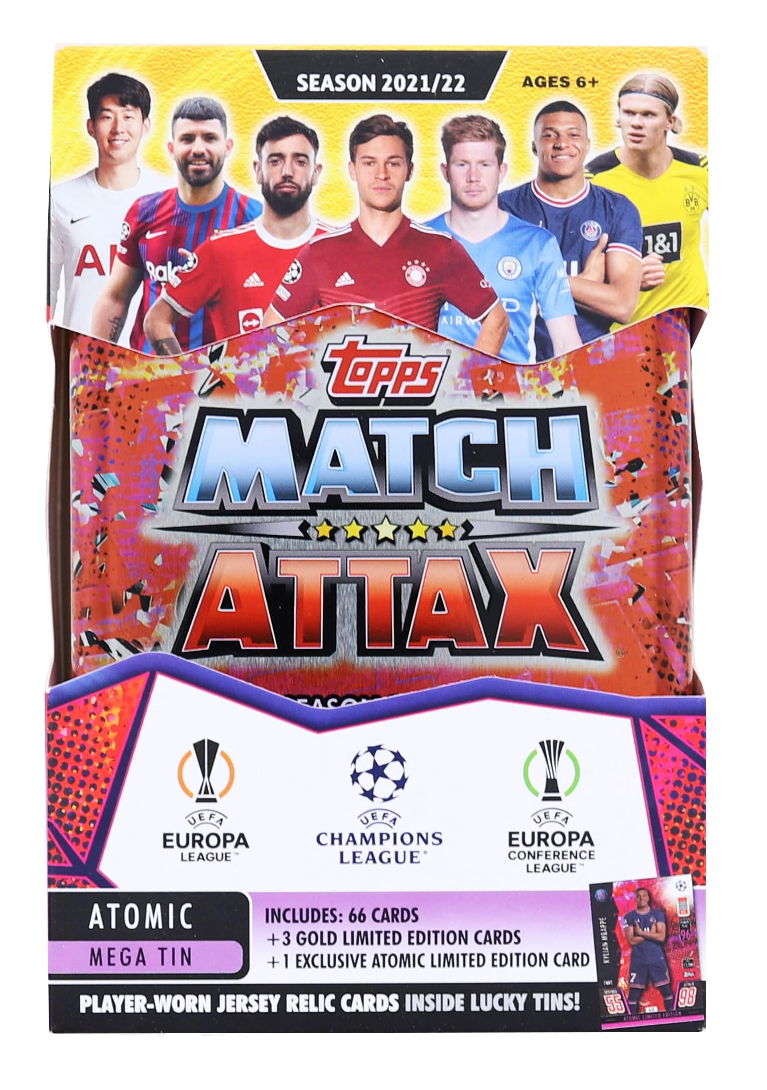 1 Gold Limited Edition Topps Match Attax 2020/21 Trading Cards Game Mega Tins 