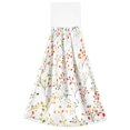 thumbnail image 7 of Yayeee Kitchen Hanging Hand Towels Set of 2 with Loop Bathroom Absorbent Tie Towel, Small Floral Pattern, 7 of 7