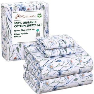 The Big One Deep Pocket Size Blue Cotton Rich 250 Thread Queen Bed