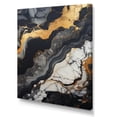 thumbnail image 2 of Designart "Minimalism Chrome Gold And Black Potteries III" Abstract Spirals Wall Art Living Room, 2 of 7