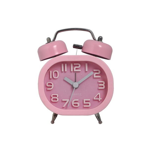 Reloj despertador Seitruly Electrónica rosa con espejo de cristal