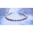 thumbnail image 4 of CZ Garnet Tennis Bracelet,Handmade Bracelet,Trillion Shaped Bracelet,Line Bracelet, Women Gift For Birthday, 4 of 4