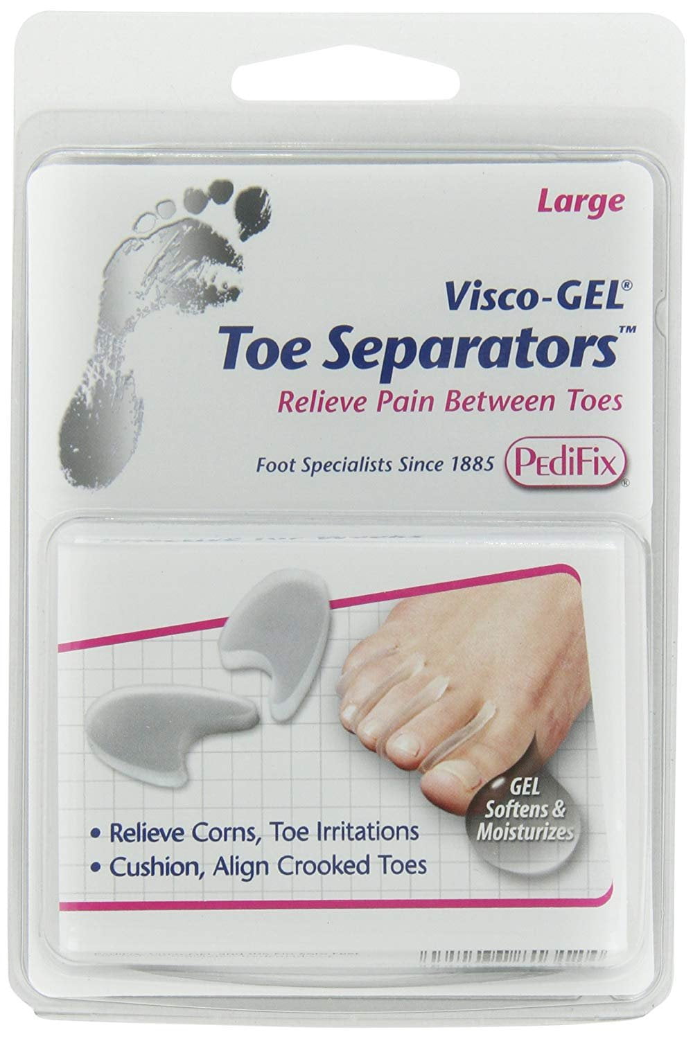 Pedifix Visco Gel Toe Separators Large 2 Count