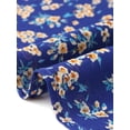 thumbnail image 5 of INSPIRE CHIC Valentine's Day Women's Floral Blouse Summer Casual Square Neck Chiffon Short Sleeve Ruffle Shirts M Royal Blue, 5 of 6