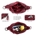 thumbnail image 4 of HuaAngel Women's Handbags Soft Genuine Leather Tassel Shoulder Bag Vintage Travel Satchel Purses with 2 Removable Straps, 4 of 7
