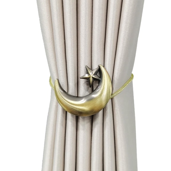 WINDLAND Curtain Tieback Moon Star Heavy Duty Hook Hanger Anti Deform Home Curtain Hook