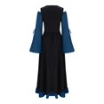 thumbnail image 5 of Hvot&aat Womens Victorian Dress Cold Shoulder Vintage Laceup Medieval Witch Floor Lenght Dresses Renaissance Costumes, 5 of 5