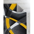 thumbnail image 2 of Rug and Decor Metro Collection Gray Yellow Black White Vertex Rug Abstract Moden Area Rug, 2 of 5