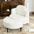 thumbnail image 6 of Single Sofa Chair with Integrated Coffee Table | Good for Reading, Relaxing at Home | MDF Table and Lamb Velvet Fabric | Resolves the Issue of No Item Placement, 6 of 6