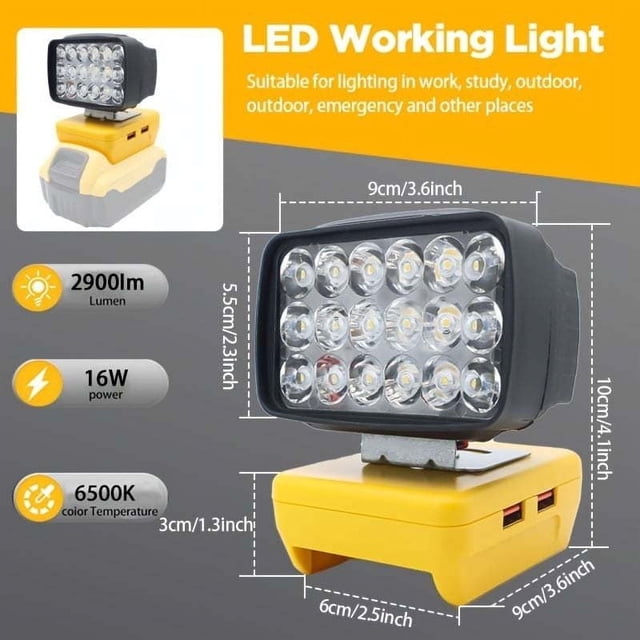 Boovnll Tool Kit, Work Light Led Outdoor Engineering Lighting, Tool Set, Home Essentials, Household Essentials