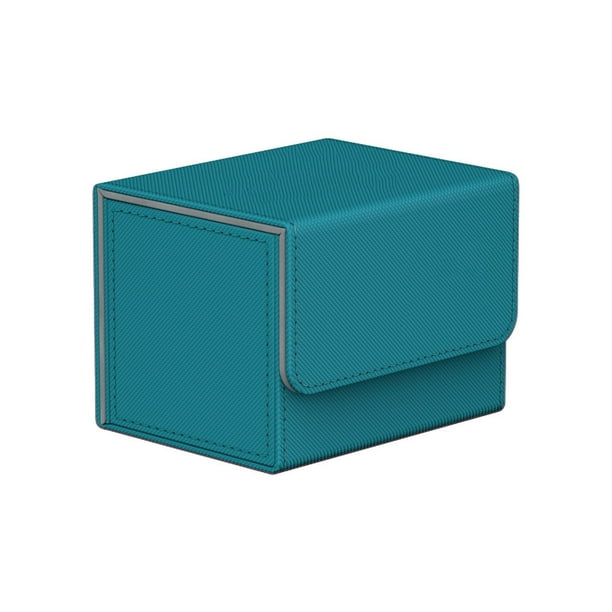 Naiovety Estuche de transporte para tarjetas de juego, contenedor de gran capacidad, funda protectora cuadrada multifuncional para niños, Almacenamiento y organización del hogar Azul oscuro