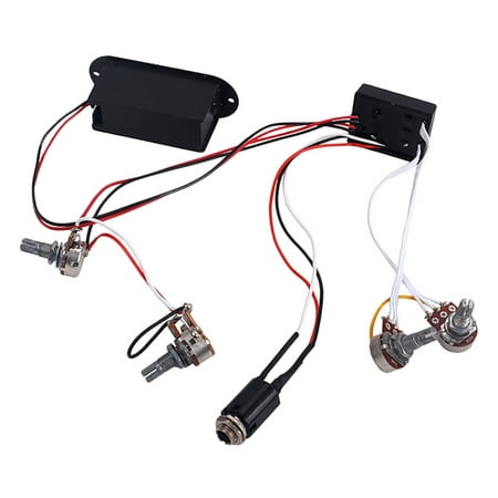 2-Band EQ Preamp Circuit for Bass Pickup, 1 Volume, 3 Potentiometer s