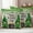 Green Gold Beige, variant on St. Patrick's Day Outdoor Waterproof Pillow Covers, Spring Lucky Shamrocks Green Gnomes Plaid Decorative Square Throw Pillowcase Sofa Cushion Sham for Patio/Couch/Chair, 16"x16" 2 Pack