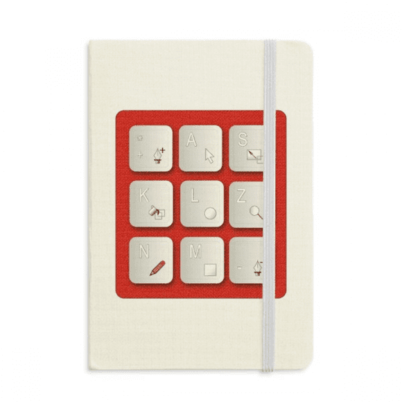 Keyboard Shortcut Letter Design Notebook Official Fabric Hard Cover Classic Journal Diary