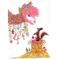 thumbnail image 2 of Kwerki Studios 14x18 White Modern Wood Framed Museum Art Print Titled - Candy Lama Powdered Sugar, 2 of 4