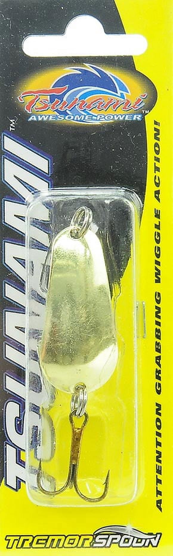 Tsunami Tremor Spoon Fishing Lure – Gold, Size 4, 1/2 oz.