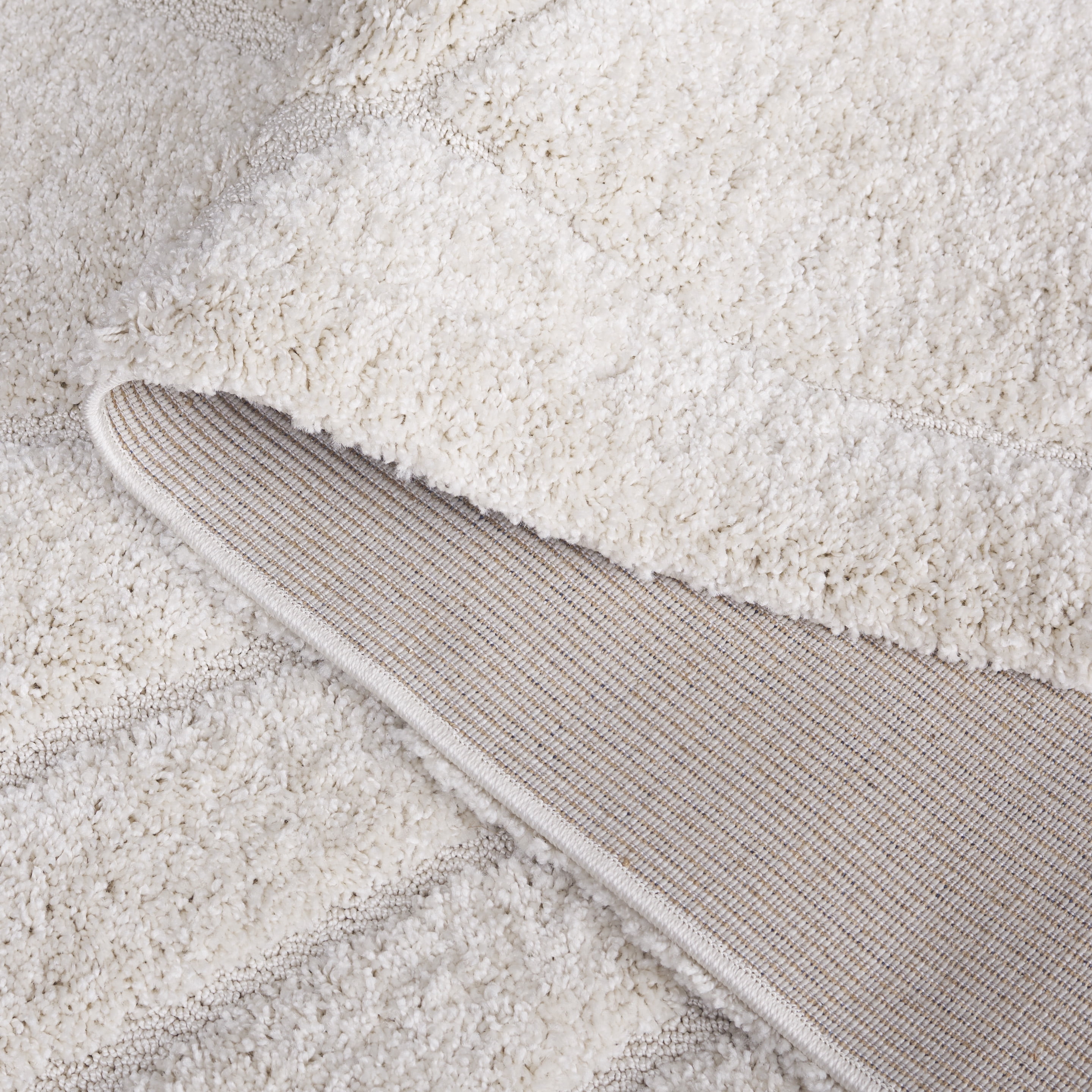 Safavieh Florida Tamzen Abstract Shag Area Rug, Creme, 8' x 10' Oval