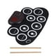 thumbnail image 5 of Juego de batería electrónica, altavoz doble recargable por USB, almohadilla de práctica de batería enrollable para niños, color blanco, 5 of 14