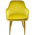 thumbnail image 2 of Sillón Comedor Eames Tapizado Rack & Pack  Mostaza Terciopelo Sala Habitación, 2 of 4