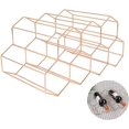 thumbnail image 2 of Versatile Storage Wine Rack, Beautiful Decoration with Hexagonal Storage Spaces, Strong and Scratch Resistant Wine Bottle Holder for Home Kitchen Bar (Rose Gold), 2 of 8