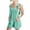 Mint Green, variant on Ruyang Short Linen Overall for Teen Girls Adjusted Strap Sleeveless Wide Leg Short Jumpsuit Summer Romper Kids Casual Overall