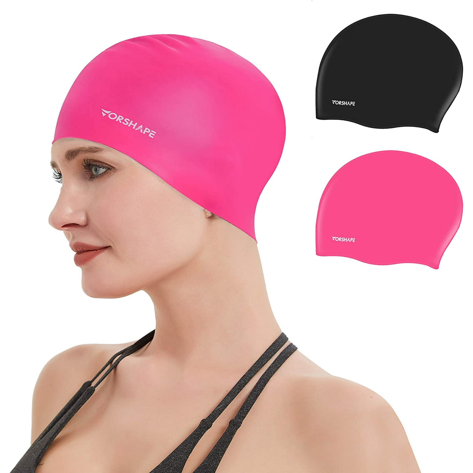 Swim Caps for Women Long Hair (2 Pack), Durable Silicone Swimming Caps for  Women Men Adults Youths, Easy to Put On and Off, 6 Colors | Walmart Canada