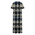 thumbnail image 5 of NSLGXD Summer Boho Dresses for Women Vintage Short Sleeve Plain Graphic Tee Shirt Dress with Pockets Soft Lightweight Maxi Y2k Dress ,Size S-2XL, 5 of 7