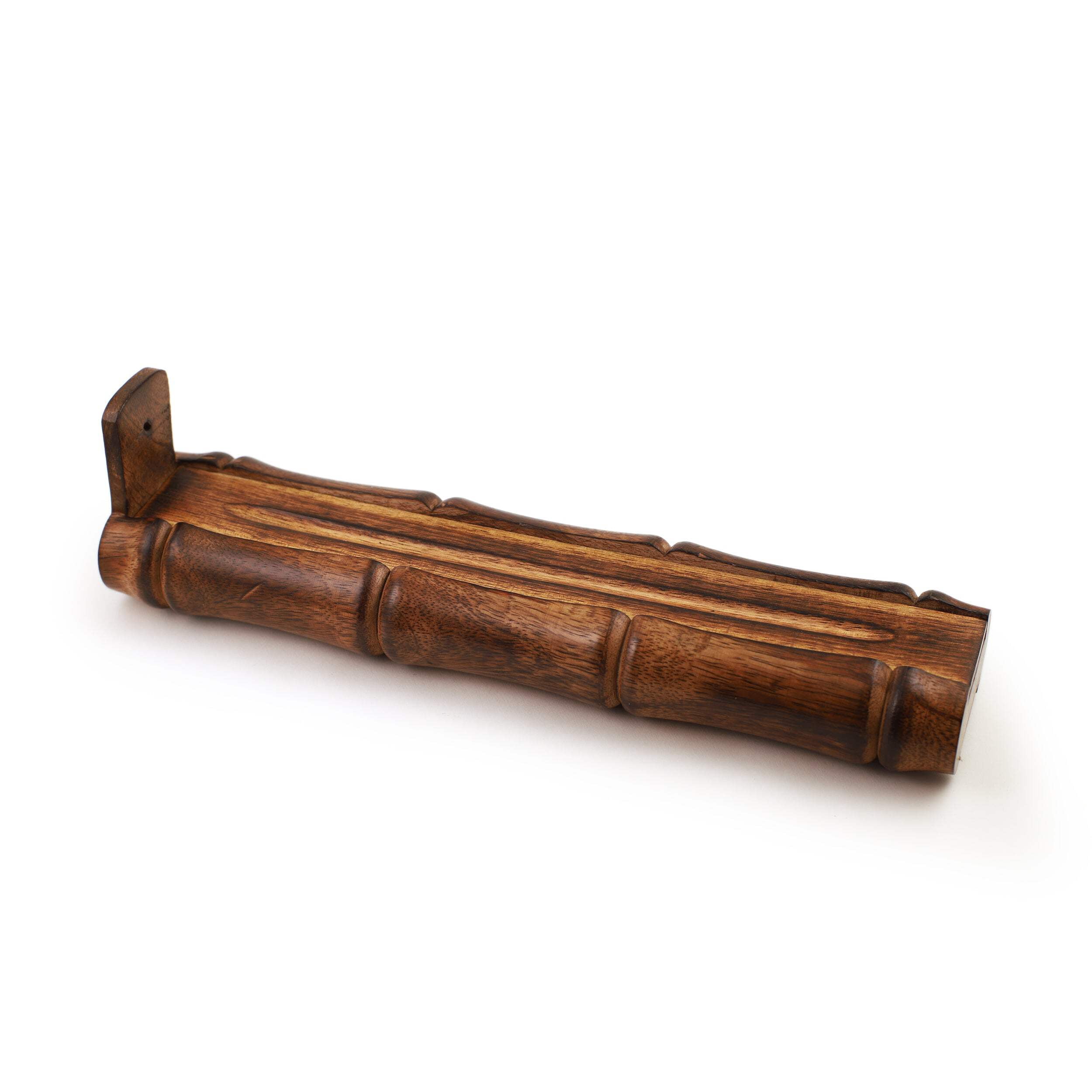 Incense Burner - Bamboo Holder and Storage - 12 inches