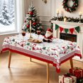 thumbnail image 4 of Nanqianyi Christmas Reindeer Tablecloth 60x102 Inch,Waterproof Rectangle Holiday Table Cover, 4 of 7