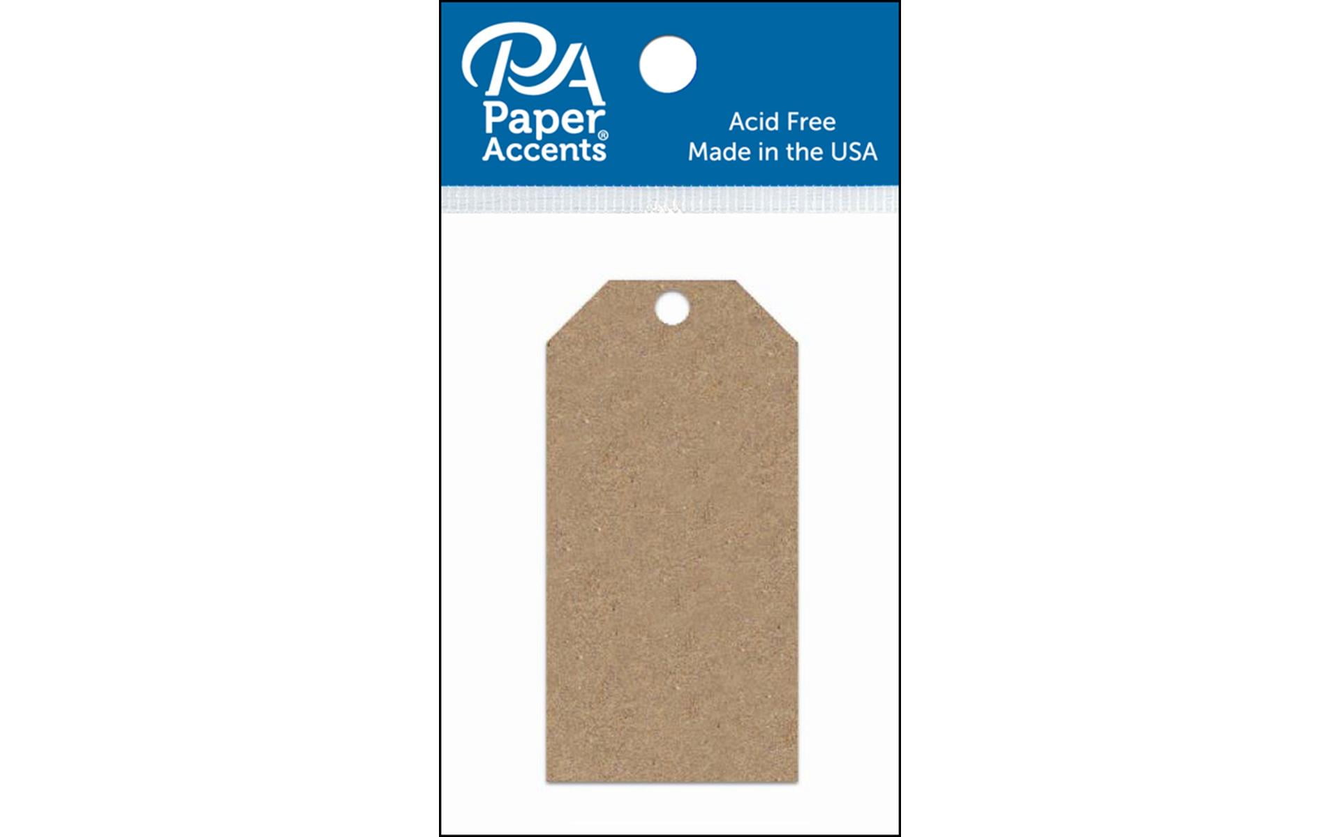 Craft Tags 1.625x3.25 25pc Brown Bag
