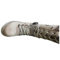thumbnail image 2 of stanreset Bottes Mi-Mollet pour Femme Chaudes Résistantes à l'Eau d'Hiver à Boucles Lacées Tricotées Mi-Mollet Talon Bas Bout Rond, 2 of 5