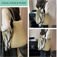 thumbnail image 2 of Kukuzhu Straw Beach Bag, Summer Woven Tote Bag with Silk Scarf Large Shoulder Handbag Straw Purses and Handbags for Women, 2 of 7