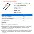 thumbnail image 2 of Inner Tie Rod Set - Compatible with 2001 - 2009 Mazda B2300 2002 2003 2004 2005 2006 2007 2008, 2 of 2