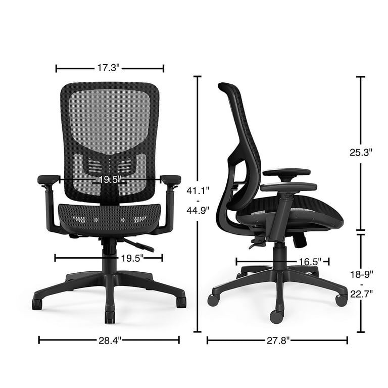 STAPLES Kroy Mesh Task Chair, Black, Ergonomic Adjustable Office